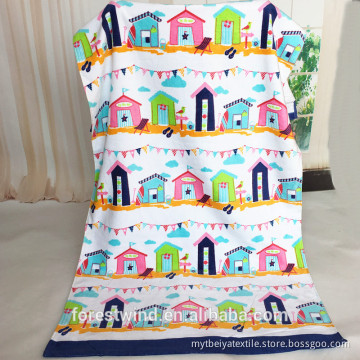 100% Cotton Cheap Custom Beach Towel Wholesale